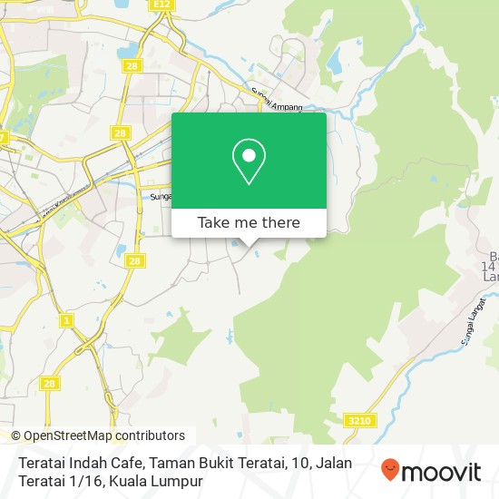 Peta Teratai Indah Cafe, Taman Bukit Teratai, 10, Jalan Teratai 1 / 16