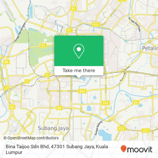 Bina Taijoo Sdn Bhd, 47301 Subang Jaya map