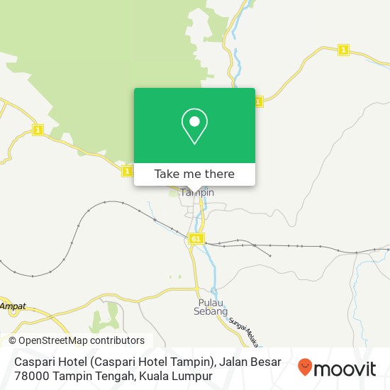 Peta Caspari Hotel (Caspari Hotel Tampin), Jalan Besar 78000 Tampin Tengah