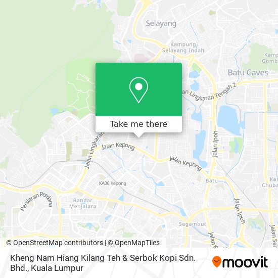 Peta Kheng Nam Hiang Kilang Teh & Serbok Kopi Sdn. Bhd.