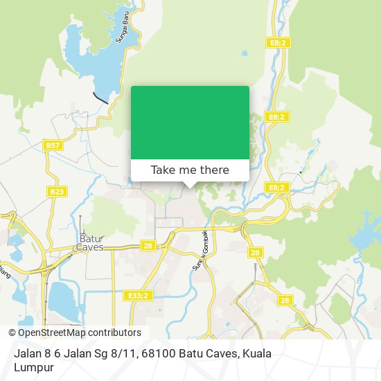 Peta Jalan 8 6 Jalan Sg 8 / 11, 68100 Batu Caves