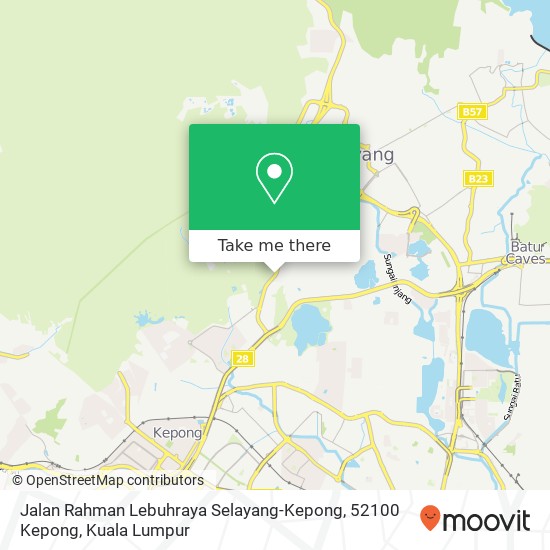 Peta Jalan Rahman Lebuhraya Selayang-Kepong, 52100 Kepong