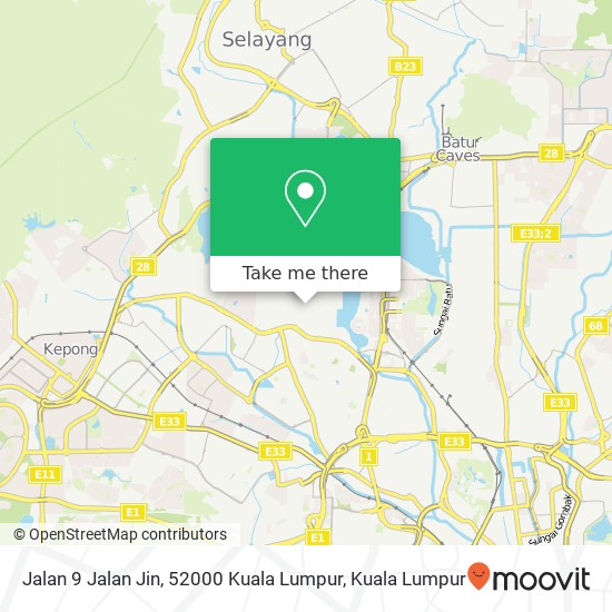 Peta Jalan 9 Jalan Jin, 52000 Kuala Lumpur