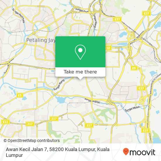 Peta Awan Kecil Jalan 7, 58200 Kuala Lumpur