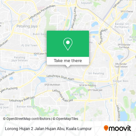 Peta Lorong Hujan 2 Jalan Hujan Abu