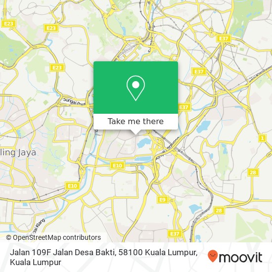 Jalan 109F Jalan Desa Bakti, 58100 Kuala Lumpur map