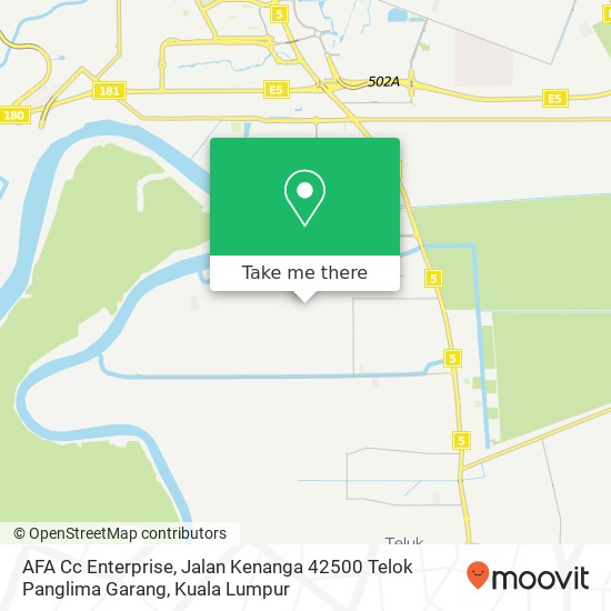 AFA Cc Enterprise, Jalan Kenanga 42500 Telok Panglima Garang map