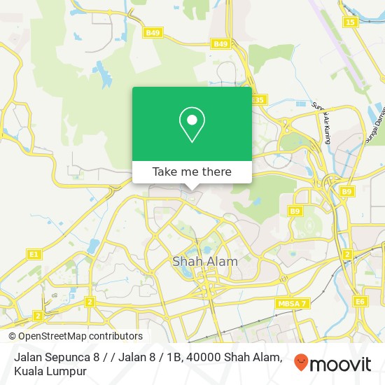 Jalan Sepunca 8 / / Jalan 8 / 1B, 40000 Shah Alam map