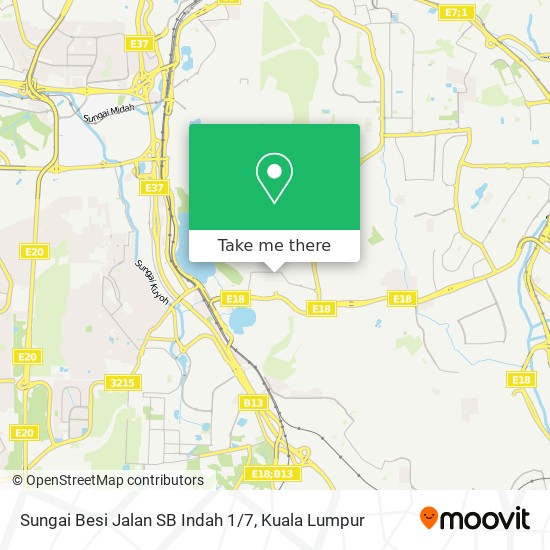 Sungai Besi Jalan SB Indah 1/7 map