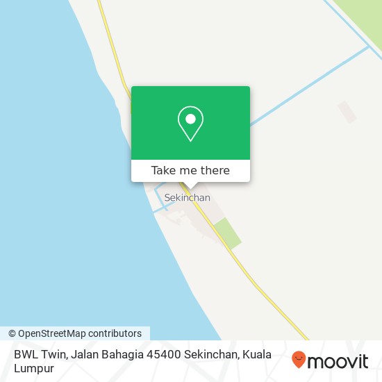 Peta BWL Twin, Jalan Bahagia 45400 Sekinchan