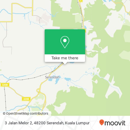 Peta 3 Jalan Melor 2, 48200 Serendah