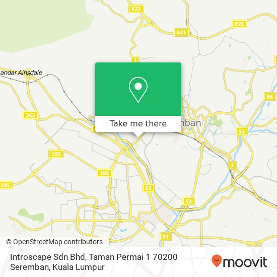 Peta Introscape Sdn Bhd, Taman Permai 1 70200 Seremban