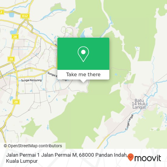 Peta Jalan Permai 1 Jalan Permai M, 68000 Pandan Indah