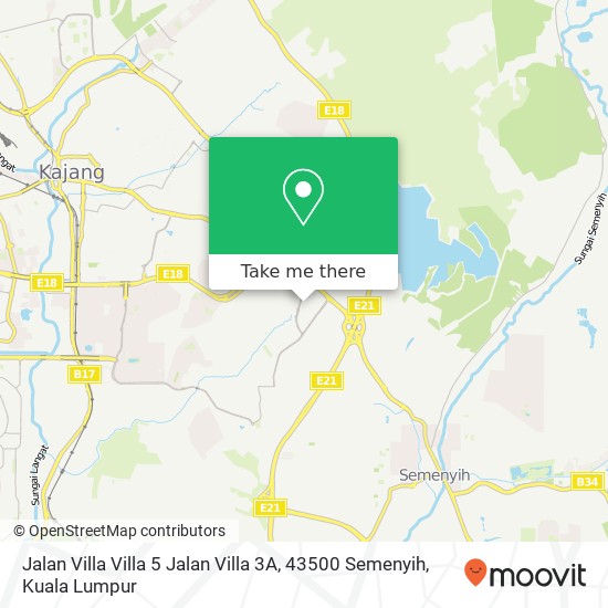 Jalan Villa Villa 5 Jalan Villa 3A, 43500 Semenyih map