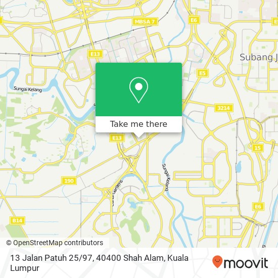 13 Jalan Patuh 25 / 97, 40400 Shah Alam map