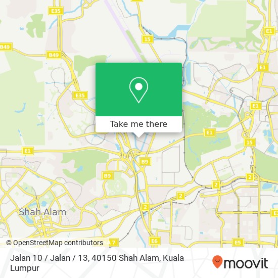 Peta Jalan 10 / Jalan / 13, 40150 Shah Alam
