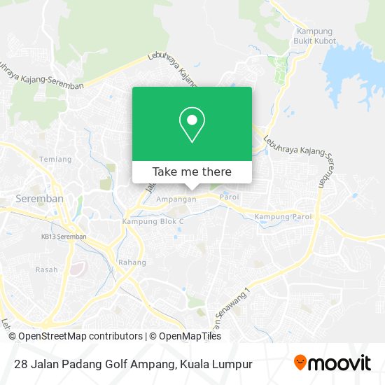 Peta 28 Jalan Padang Golf Ampang