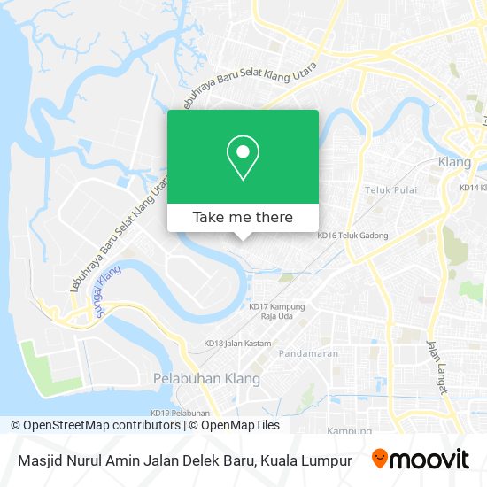 Peta Masjid Nurul Amin Jalan Delek Baru