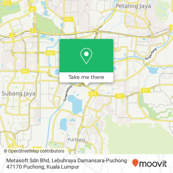 Peta Metasoft Sdn Bhd, Lebuhraya Damansara-Puchong 47170 Puchong