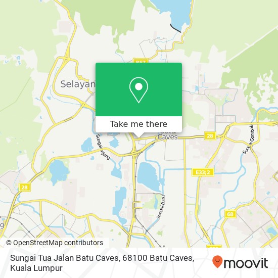 Sungai Tua Jalan Batu Caves, 68100 Batu Caves map
