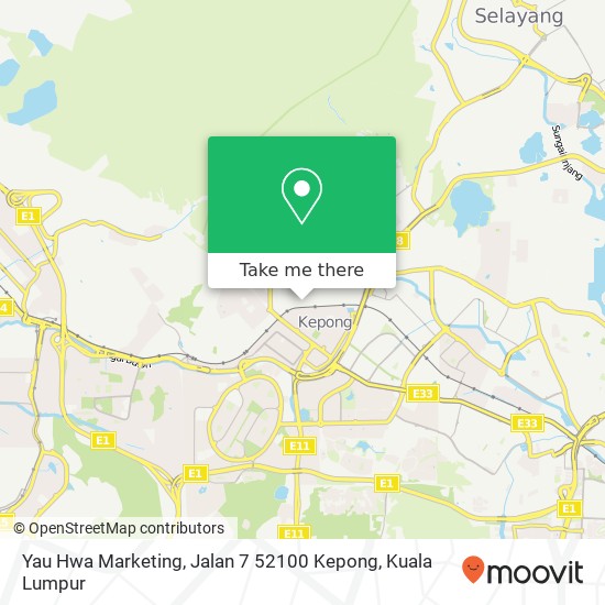 Yau Hwa Marketing, Jalan 7 52100 Kepong map