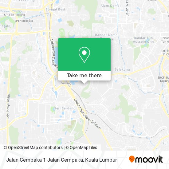 Peta Jalan Cempaka 1 Jalan Cempaka