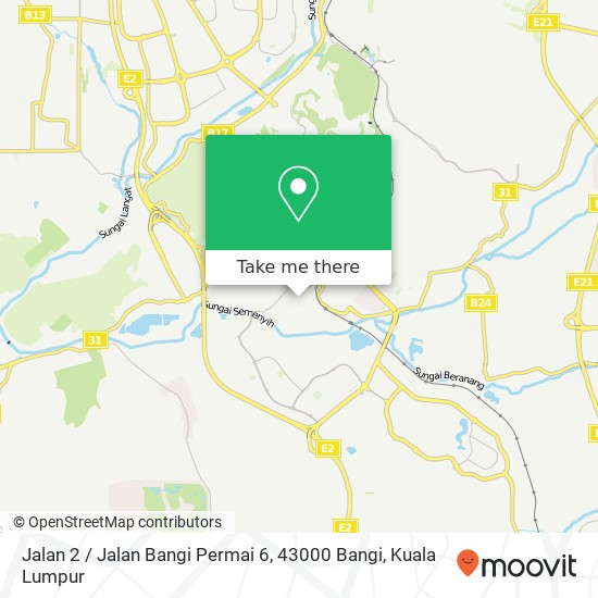 Peta Jalan 2 / Jalan Bangi Permai 6, 43000 Bangi