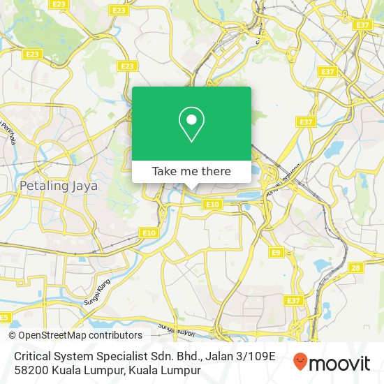 Critical System Specialist Sdn. Bhd., Jalan 3 / 109E 58200 Kuala Lumpur map