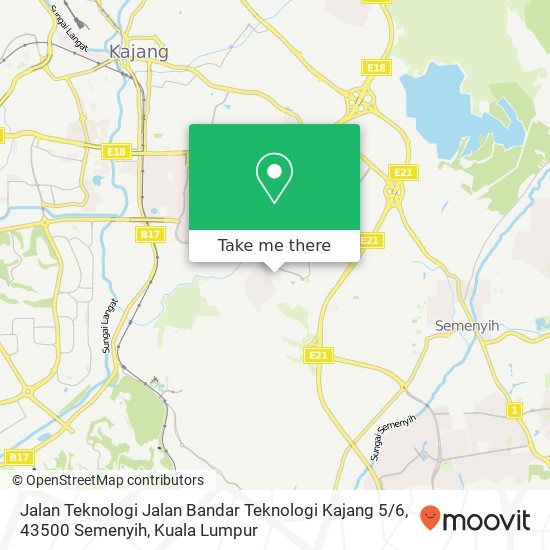 Jalan Teknologi Jalan Bandar Teknologi Kajang 5 / 6, 43500 Semenyih map