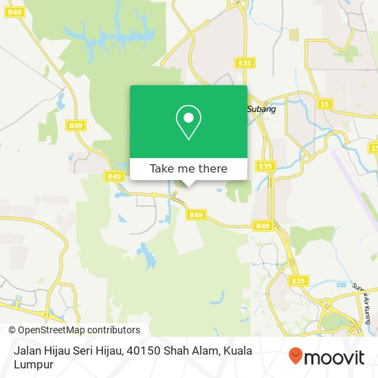 Peta Jalan Hijau Seri Hijau, 40150 Shah Alam