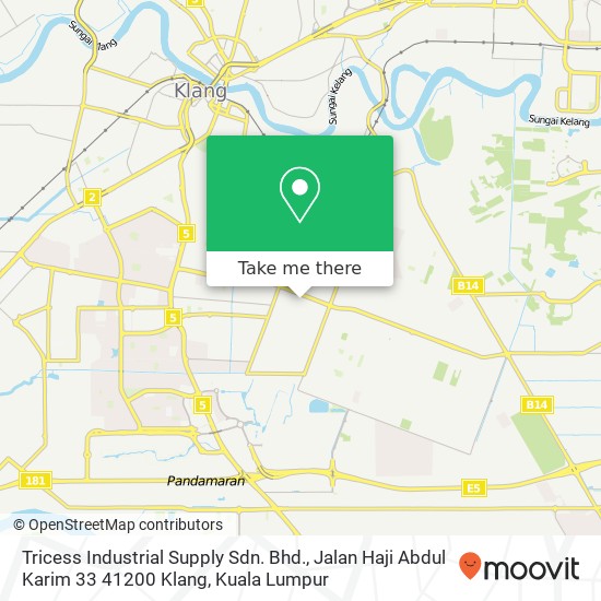 Peta Tricess Industrial Supply Sdn. Bhd., Jalan Haji Abdul Karim 33 41200 Klang