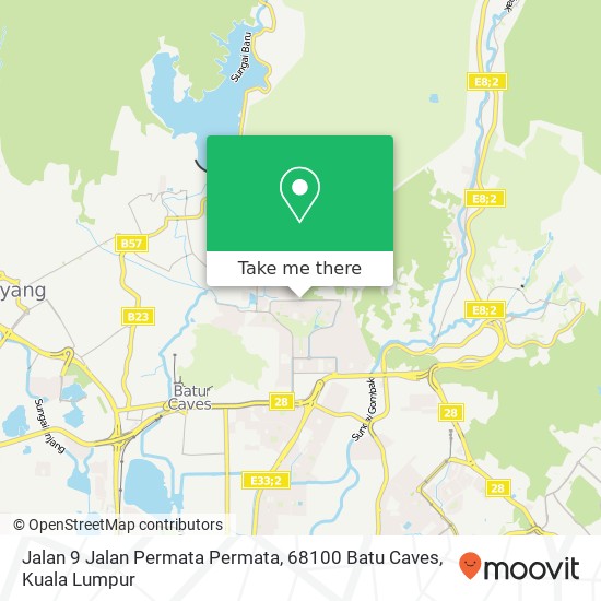 Peta Jalan 9 Jalan Permata Permata, 68100 Batu Caves