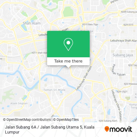 Jalan Subang 6A / Jalan Subang Utama 5 map