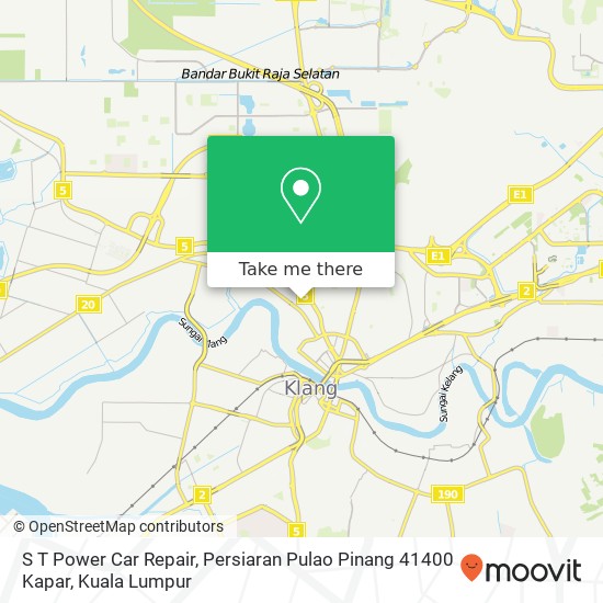 Peta S T Power Car Repair, Persiaran Pulao Pinang 41400 Kapar