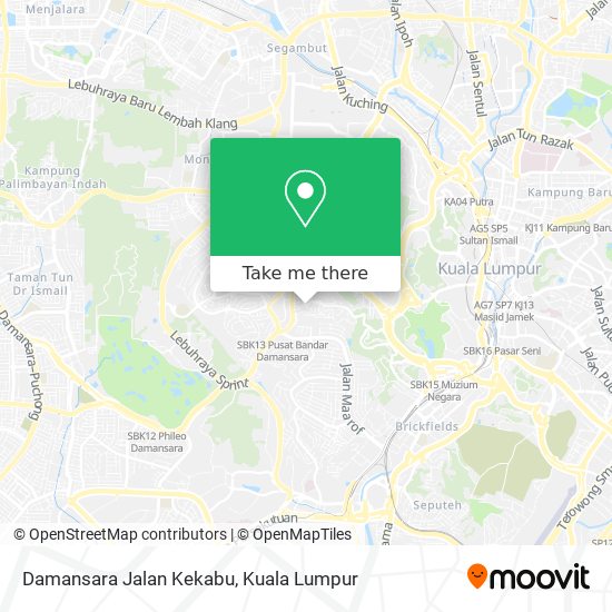 Damansara Jalan Kekabu map