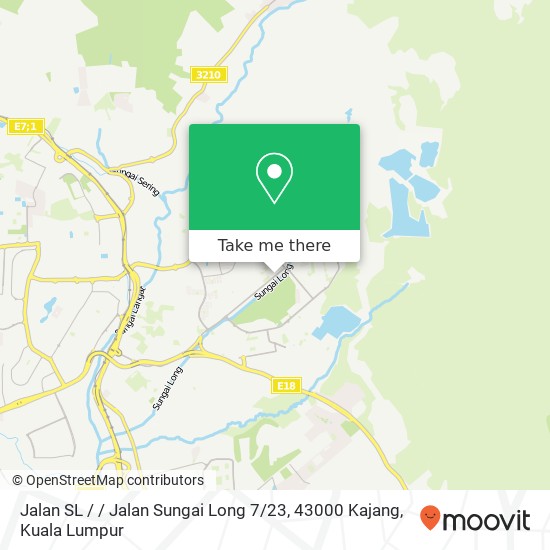 Peta Jalan SL / / Jalan Sungai Long 7 / 23, 43000 Kajang