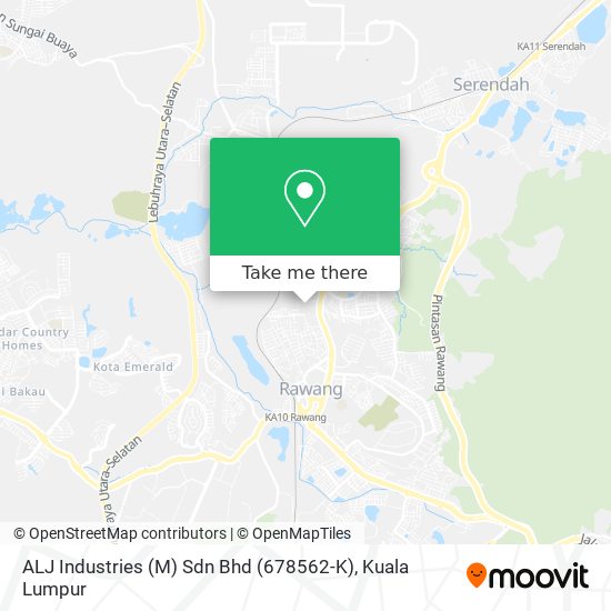 Peta ALJ Industries (M) Sdn Bhd (678562-K)