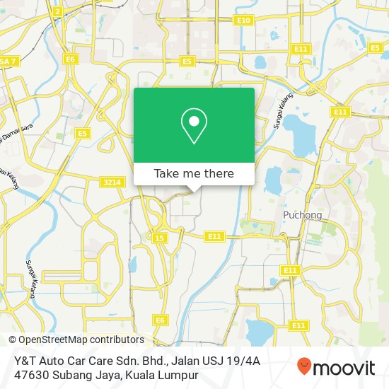 Peta Y&T Auto Car Care Sdn. Bhd., Jalan USJ 19 / 4A 47630 Subang Jaya