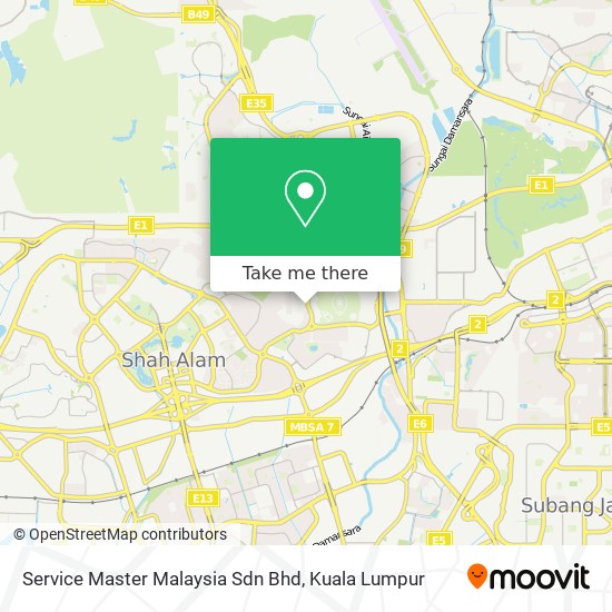 Peta Service Master Malaysia Sdn Bhd