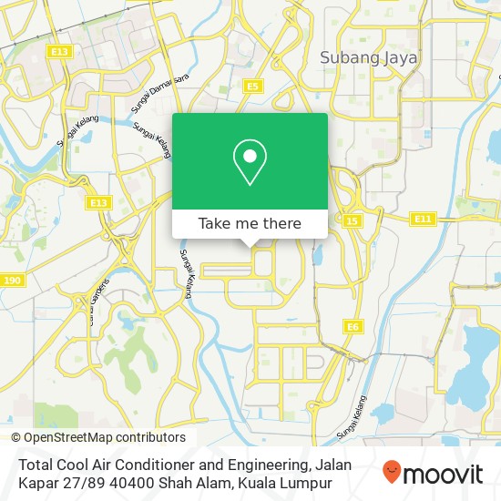 Total Cool Air Conditioner and Engineering, Jalan Kapar 27 / 89 40400 Shah Alam map