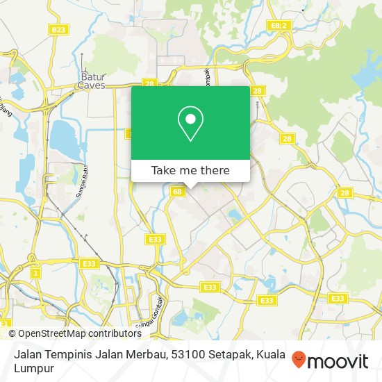 Peta Jalan Tempinis Jalan Merbau, 53100 Setapak