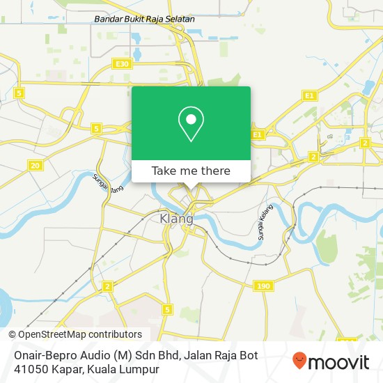 Onair-Bepro Audio (M) Sdn Bhd, Jalan Raja Bot 41050 Kapar map