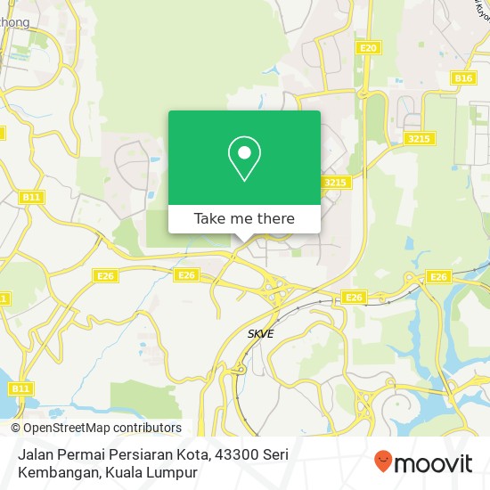 Jalan Permai Persiaran Kota, 43300 Seri Kembangan map