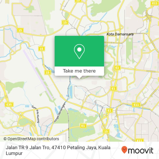 Jalan TR 9 Jalan Tro, 47410 Petaling Jaya map