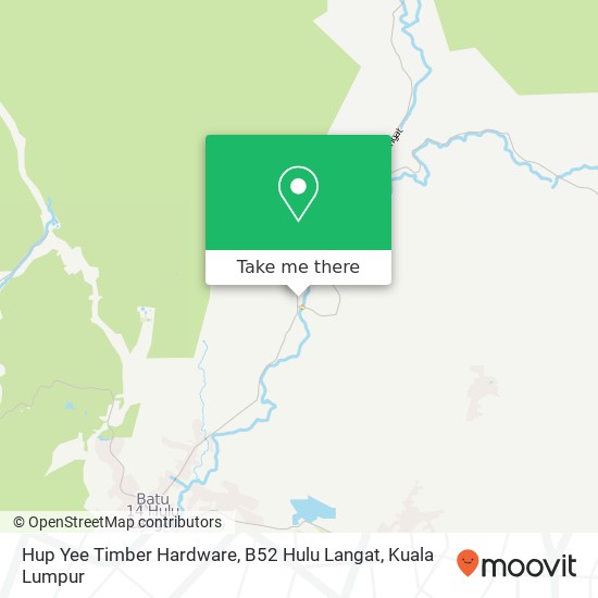Hup Yee Timber Hardware, B52 Hulu Langat map