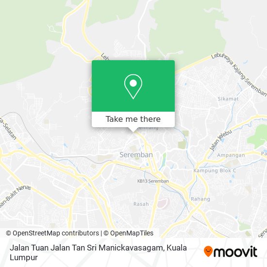 Jalan Tuan Jalan Tan Sri Manickavasagam map