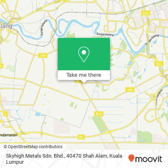 Peta Skyhigh Metals Sdn. Bhd., 40470 Shah Alam