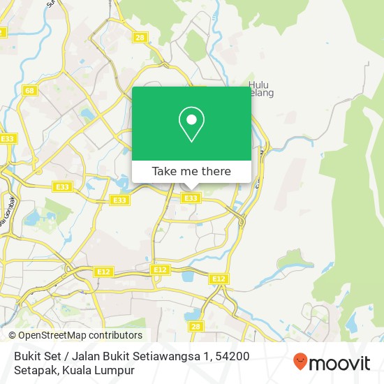 Peta Bukit Set / Jalan Bukit Setiawangsa 1, 54200 Setapak