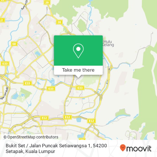 Peta Bukit Set / Jalan Puncak Setiawangsa 1, 54200 Setapak