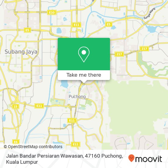 Jalan Bandar Persiaran Wawasan, 47160 Puchong map